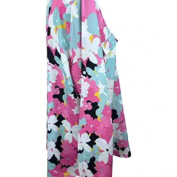 Calvin Klein colorful multi print top with long sleeves size XL - Picture 6 of 12